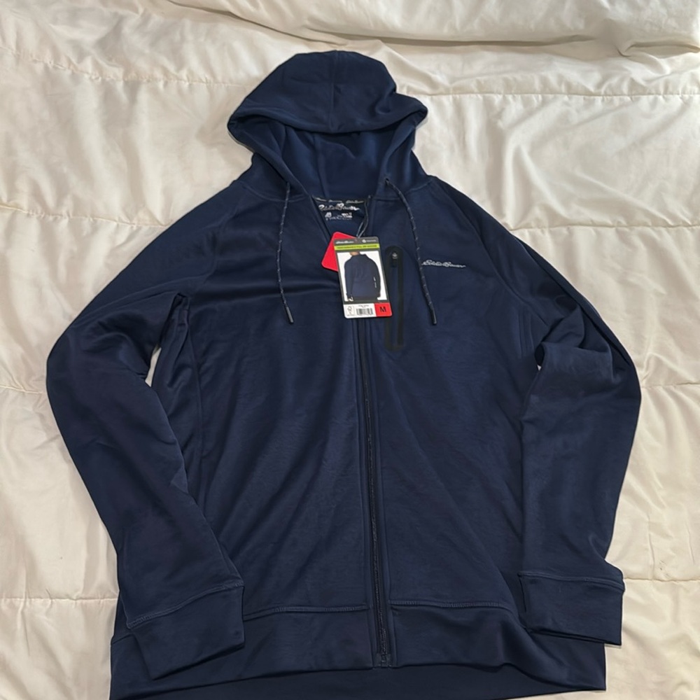 Eddie Bauer zip up hoodie, free, dry size medium